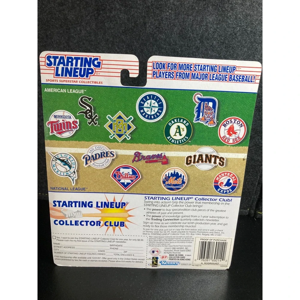Kenner Starting Lineup 1997 Alex Rodriguez Seattle Mariners Figure with Card